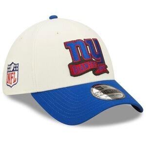 New York Giants New Era Cream Royal L/XL 2022 Sideline 39THIRTY 2 Tone Flex Hat